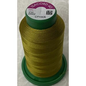 ISACORD 40 #0442 TARNISHED GOLD 1000m Machine Embroidery Sewing Thread