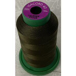 ISACORD 40 #0465 UMBER GREEN 1000m Machine Embroidery Sewing Thread