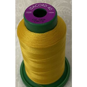 ISACORD 40 #0506 YELLOW BIRD 1000m Machine Embroidery Sewing Thread
