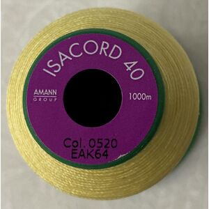 ISACORD 40 #0520 DAFFODIL 1000m Machine Embroidery Sewing Thread