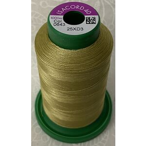 ISACORD 40 #0643 BAREWOOD 1000m Machine Embroidery Sewing Thread