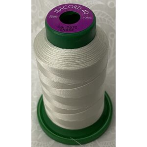 ISACORD 40 #0670 CREAM 1000m Machine Embroidery Sewing Thread