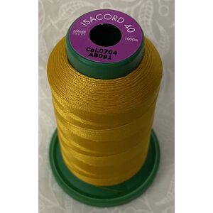 ISACORD 40 #0704 GOLD 1000m Machine Embroidery Sewing Thread