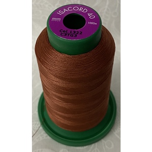 ISACORD 40 #1322 DIRTY PENNY 1000m Machine Embroidery Sewing Thread