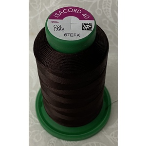 ISACORD 40 #1366 MAHOGANY 1000m Machine Embroidery Sewing Thread