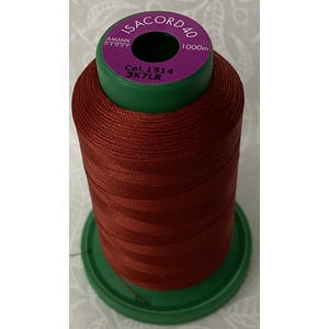 ISACORD 40 #1514 BRICK 1000m Machine Embroidery Sewing Thread