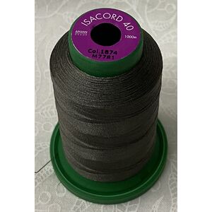 ISACORD 40 #1874 PEWTER GREY 1000m Machine Embroidery Sewing Thread