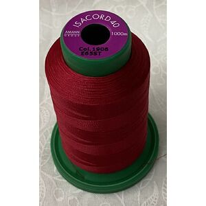 ISACORD 40 #1906 TULIP RED 1000m Machine Embroidery Sewing Thread