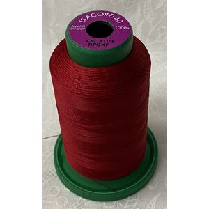 ISACORD 40 #2101 COUNTRY RED 1000m Machine Embroidery Sewing Thread