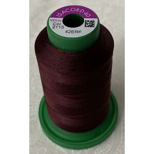 ISACORD 40 #2115 BEET RED 1000m Machine Embroidery Sewing Thread
