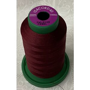 ISACORD 40 #2123 BORDEAUX 1000m Machine Embroidery Sewing Thread