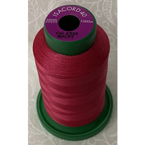 ISACORD 40 #2320 RASPBERRY 1000m Machine Embroidery Sewing Thread