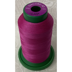 ISACORD 40 #2508 HOT PINK 1000m Machine Embroidery Sewing Thread