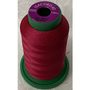 ISACORD 40 #2521 FUCHSIA 1000m Machine Embroidery Sewing Thread