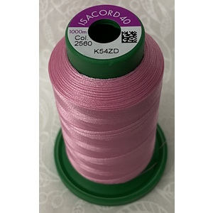ISACORD 40 #2560 AZALEA PINK 1000m Machine Embroidery Sewing Thread