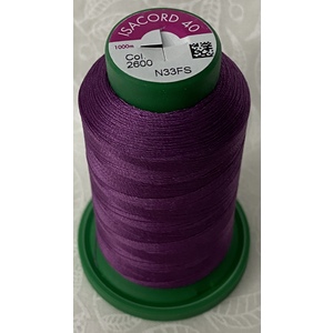 ISACORD 40 #2600 DUSTY GRAPE 1000m Machine Embroidery Sewing Thread
