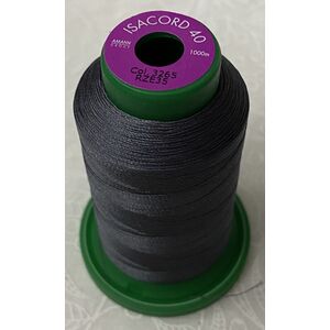 ISACORD 40 #3265 SLATE GREY 1000m Machine Embroidery Sewing Thread