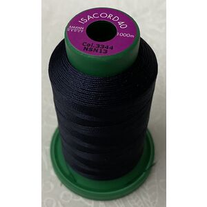 ISACORD 40 #3344 MIDNIGHT 1000m Machine Embroidery Sewing Thread