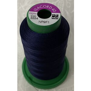 ISACORD 40 #3554 NAVY BLUE 1000m Machine Embroidery Sewing Thread