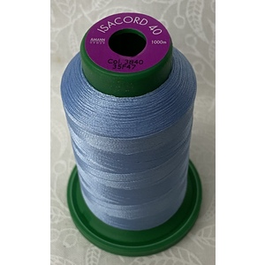 ISACORD 40 #3840 OXFORD BLUE 1000m Machine Embroidery Sewing Thread