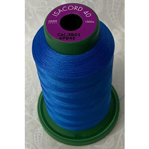 ISACORD 40 #3901 TROPICAL BLUE 1000m Machine Embroidery Sewing Thread