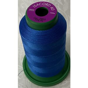 ISACORD 40 #3902 COLONIAL BLUE 1000m Machine Embroidery Sewing Thread