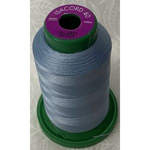 ISACORD 40 #3951 AZURE BLUE 1000m Machine Embroidery Sewing Thread