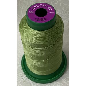 ISACORD 40 #5822 KIWI GREEN 1000m Machine Embroidery Sewing Thread