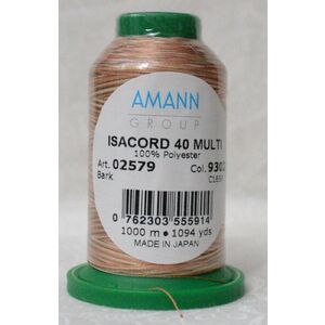ISACORD 40 #9302 Variegated BARK 1000m Machine Embroidery Sewing Thread