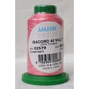 ISACORD 40 #9405 Variegated SWEETHEART 1000m Machine Embroidery Sewing Thread
