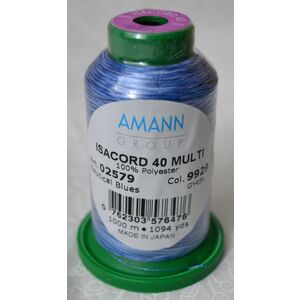 ISACORD 40 #9929 Variegated NAUTICAL BLUE 1000m Machine Embroidery Sewing Thread