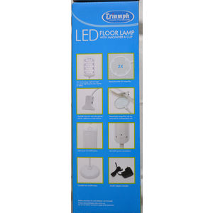 Truimph 24 LED Floor Lamp With Magnifier and Clip OD118FCM.WS