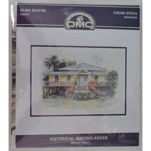 Olga Gostin HISTORICAL QUEENSLANDER Cross Stitch Kit 22 x 17cm 16ct Aida, OG007