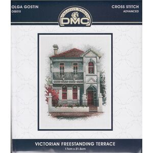 Olga Gostin VICTORIAN FREESTANDING TERRACE Cross Stitch Kit 17 x 21.5cm 16ct Aida, OG010