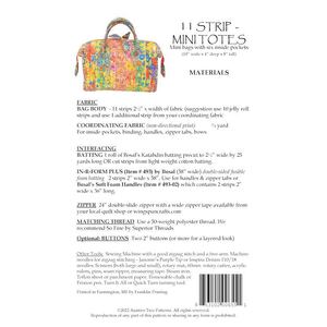 11 Strip Mini Totes by Aunties Two (Pattern & Instructions)