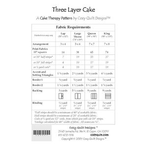 Three Layer Cake Quilt Pattern by Cozy Quilt Designs (Pattern & Instructions)