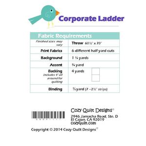 Sew Chicks Corporate Ladder Quilt Pattern by Cozy Quilt Designs (Pattern & Instructions)
