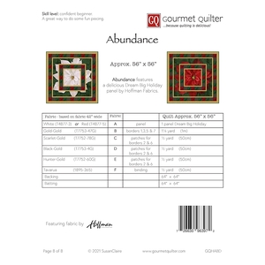 Abundance Quilt Pattern by Gourmet Quilter (Pattern & Instructions)