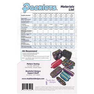 Packlets by Studio Kat Designs (Pattern & Instructions)