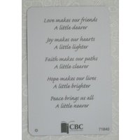 ANGELS Laminated Prayer Card, 54 x 82mm