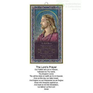 Gold Foiled Wood Prayer Plaque, The Lords Prayer, Crafted In Italy