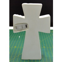 Resin LED Message Cross Baptism, 110 x 155mm, Lovely Light Up Cross, Gift Idea