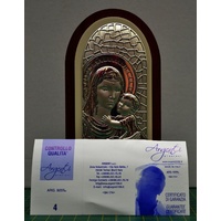Sterling Silver Arch Plaque, 165 x 80mm, MOTHER & CHILD, Certificate Guarantee