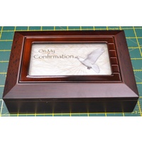 On My Confirmation Keepsake Box, Wood Look, 180 x 130 x 50mm, Great Gift Idea