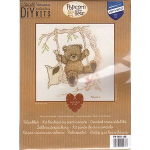 Vervaco POPCORN BEAR SWING Counted Cross Stitch Kit PN-0011188