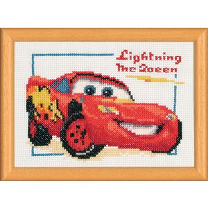 Vervaco DISNEY CARS LIGHTNING MCQUEEN Counted Cross Stitch Kit PN-0014696