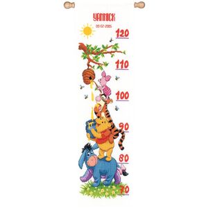 Vervaco DISNEY WINNIE THE POOH Growth Chart Counted Cross Stitch Kit PN-0014848