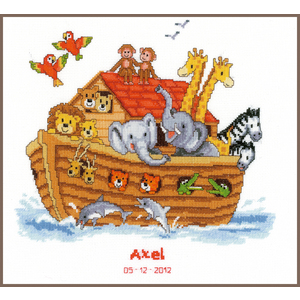 Vervaco NOAH'S ARK Birth Record Counted Cross Stitch Kit PN-0143716