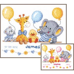 Vervaco BABY SHOWER II Birth Record Counted Cross Stitch Kit PN-0143720