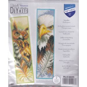 Vervaco EAGLE & OWL Pair Bookmarks Counted Cross Stitch Kit PN-0146205